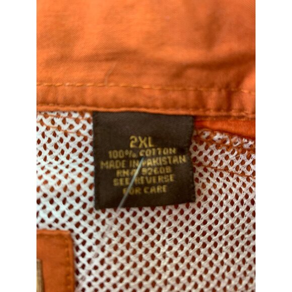 NWT Rock Point Men's 2XL Rust Outdoor Long Sleeve Button Up Shirt - Picture 3 of 4